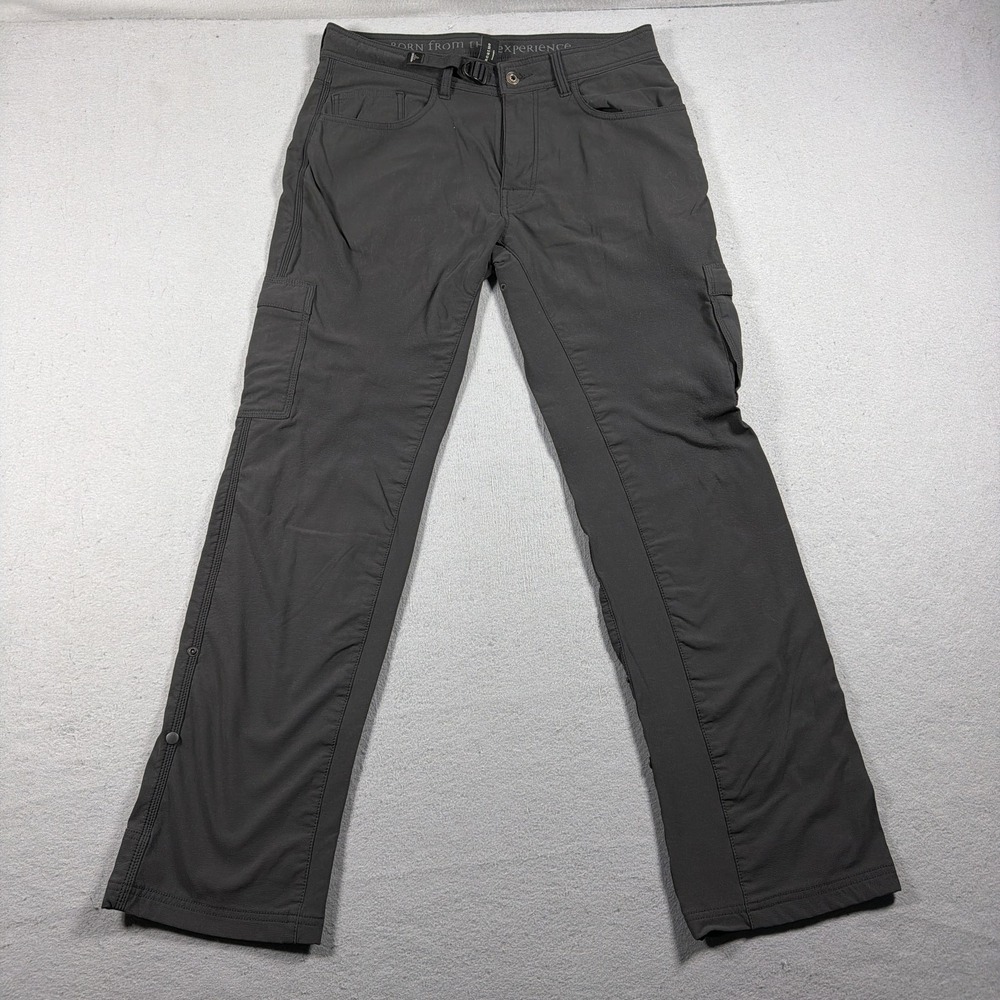 Prana Zion Pants Men 32x32 Straight Charcoal Gray Hiking Outdoor Gorpcore Hiking